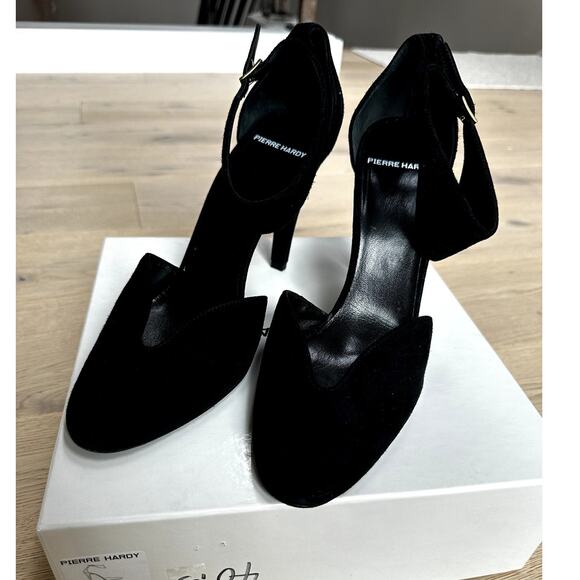 Pierre Hardy Black Suede Kid Ankle Strap Heels Size 40.5 (Retails $845)‎ - Picture 6 of 10